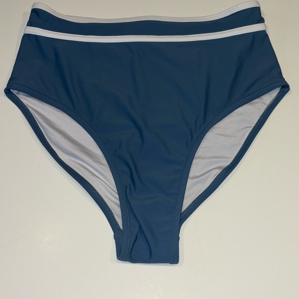 Women’s High Waist Bikini Bottoms Sporty Color Block Cheeky Bottom Size S